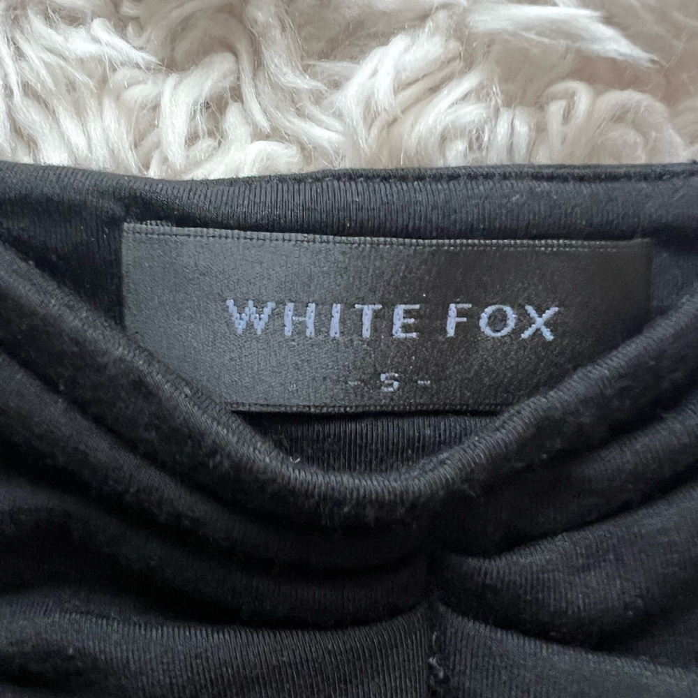 White Fox Black Cropped Long Sleeve - Picture 3 of 8